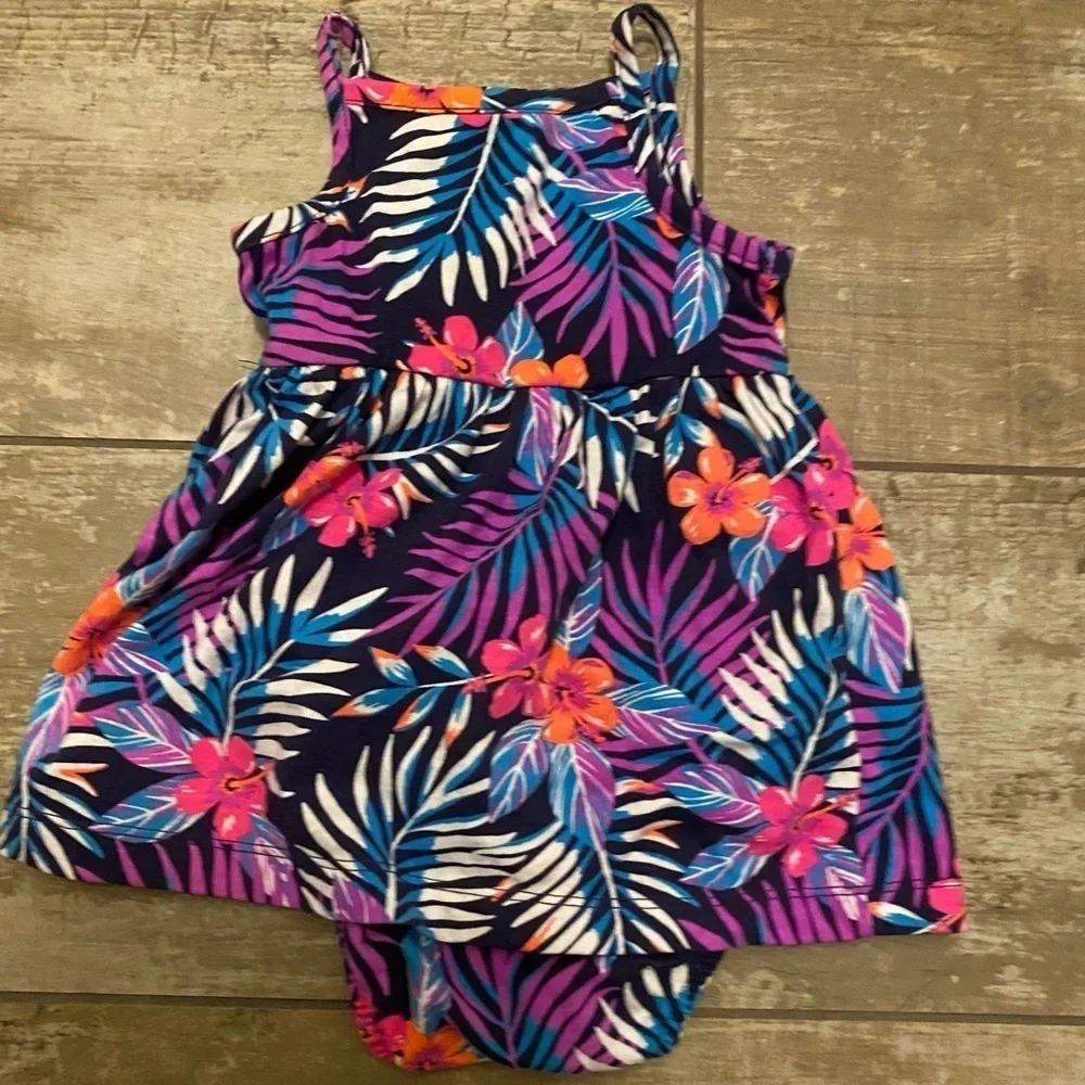 NWT Carter's floral dress with pink sweater set
